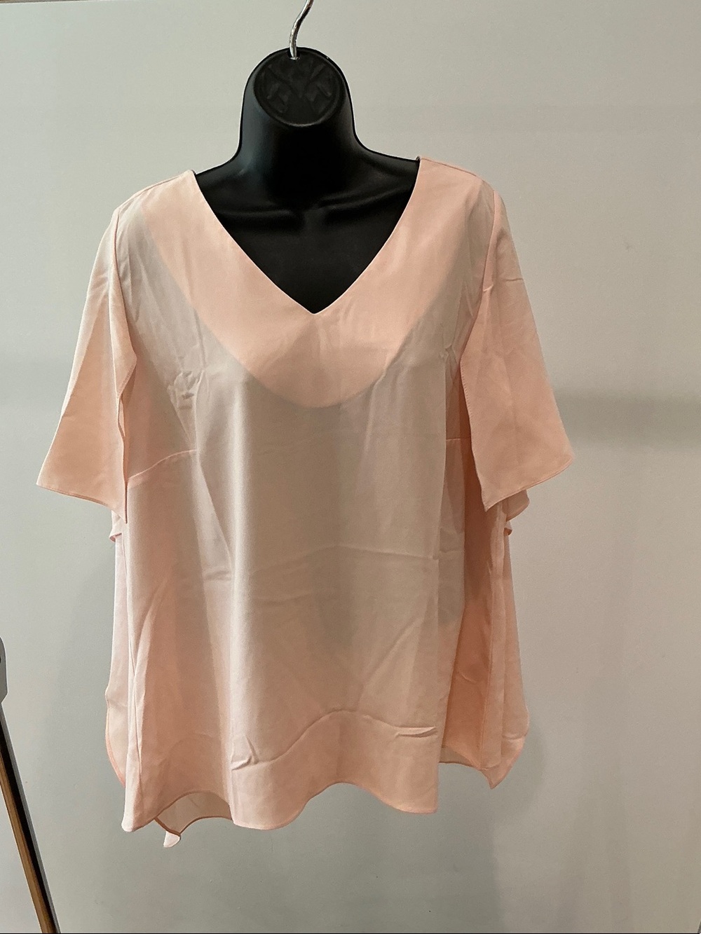 H by Halston pink cape blouse, size 16